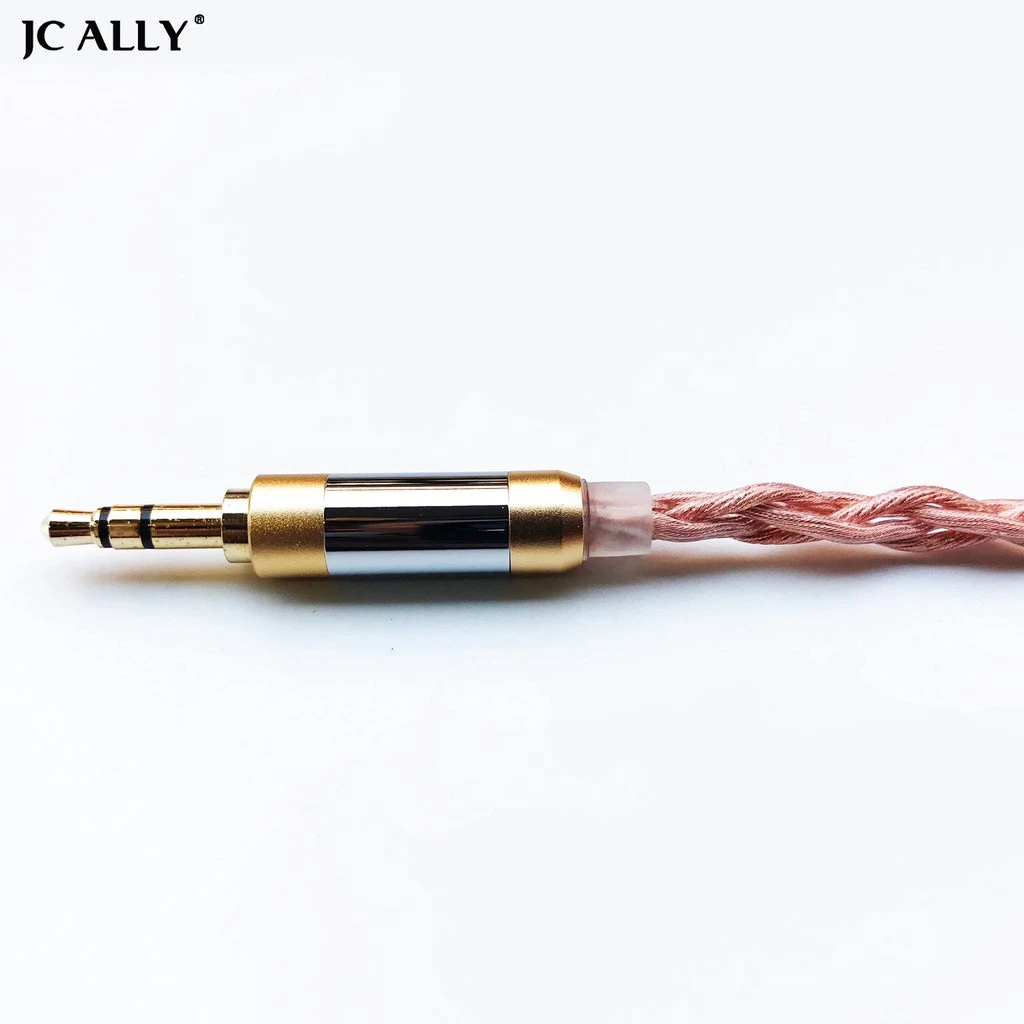 Tanie JCALLY Bold 4 rdzeń OFC posrebrzany drut dla KZ ZSX ZSNPRO ZS10PRO AS16 CCA C12 TFZ T2 IE 0.75 0.78 2PIN MMCX 3.5mm jack