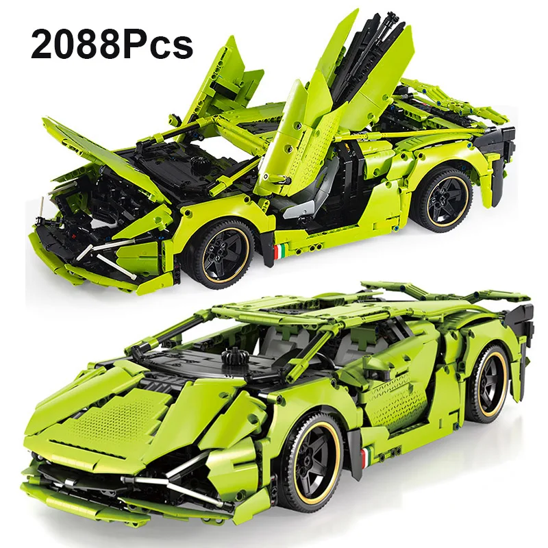 

Technical Series 1:10 Lamborghinied Racing Car Model Building Blocks City Racer Speed Vehicle Bricks Toys For Boys Children Gift