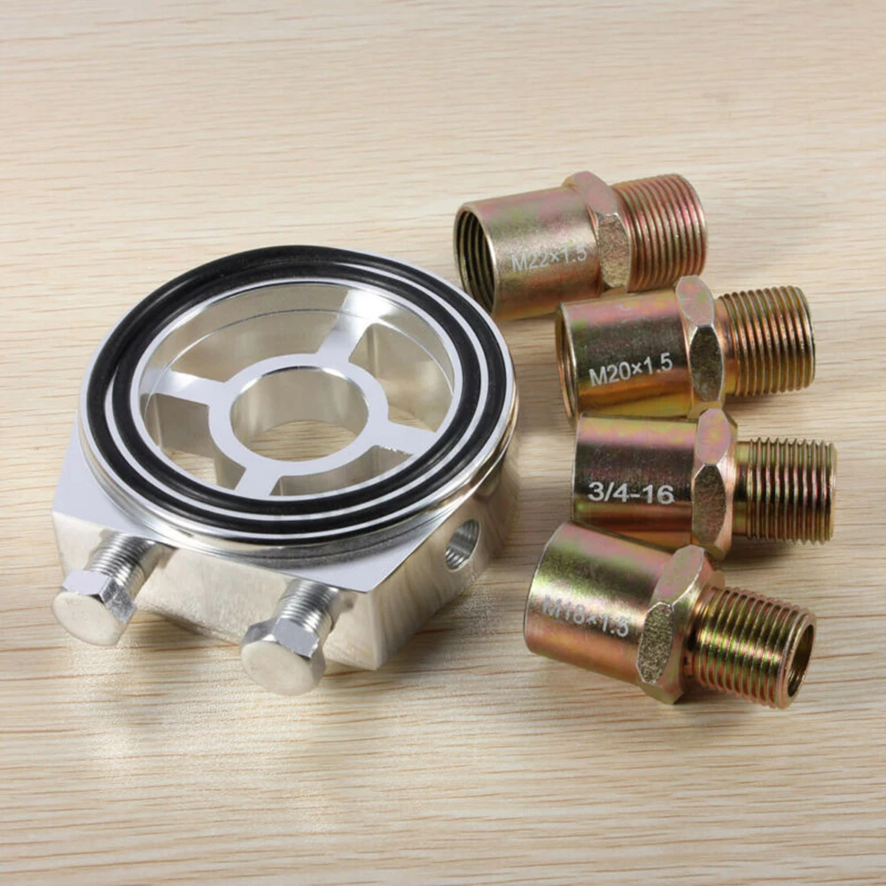 9x8x3 см масляный манометр фильтр Сэндвич адаптер пластина 1/8 Npt штекеры датчик температуры авто масляные фильтры