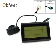 Okfeet Ebike 24V 36V 48V 72V Intelligent KT LCD3 Control Panel Display Electric Bicycle Bike Parts KT