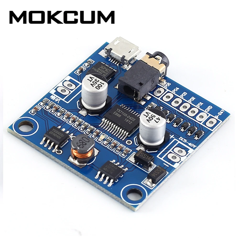 

MP3 Audio Digital Power Amplifier Module 3W TTL Low Level Control 7Bit Voice Playback Module