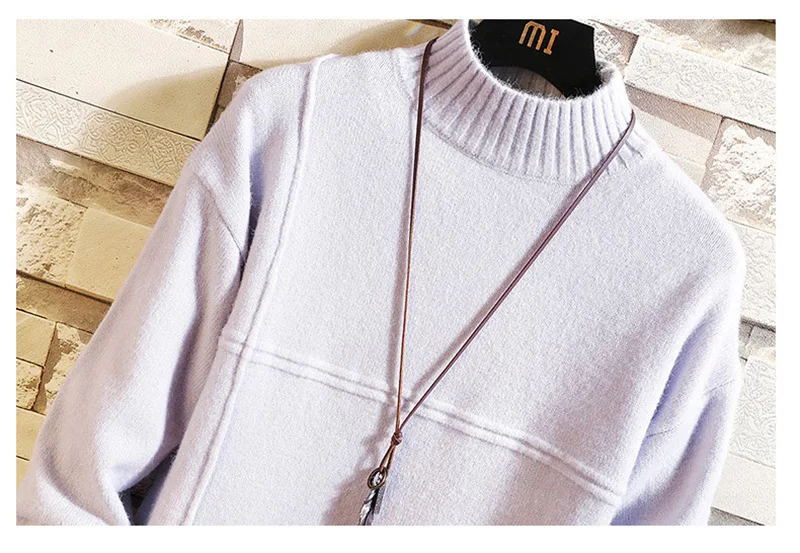 New Autumn Winter Turtleneck Sweater Men Pullovers Men Casual Long Sleeve Sweaters Korean Jumpers Sweater Man Keep Warm Pull Men