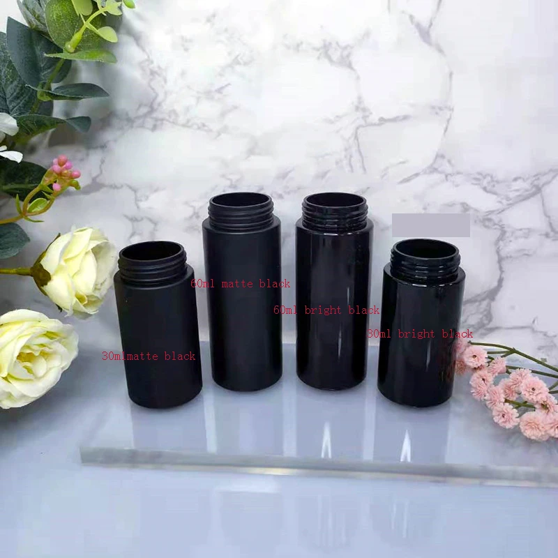 10pcs/lot 30ml 60ml black Soap Dispenser Plastic Foamer Pump Bottle Empty Face Lashes Cleanser Frosted black Cosmetic Bottle
