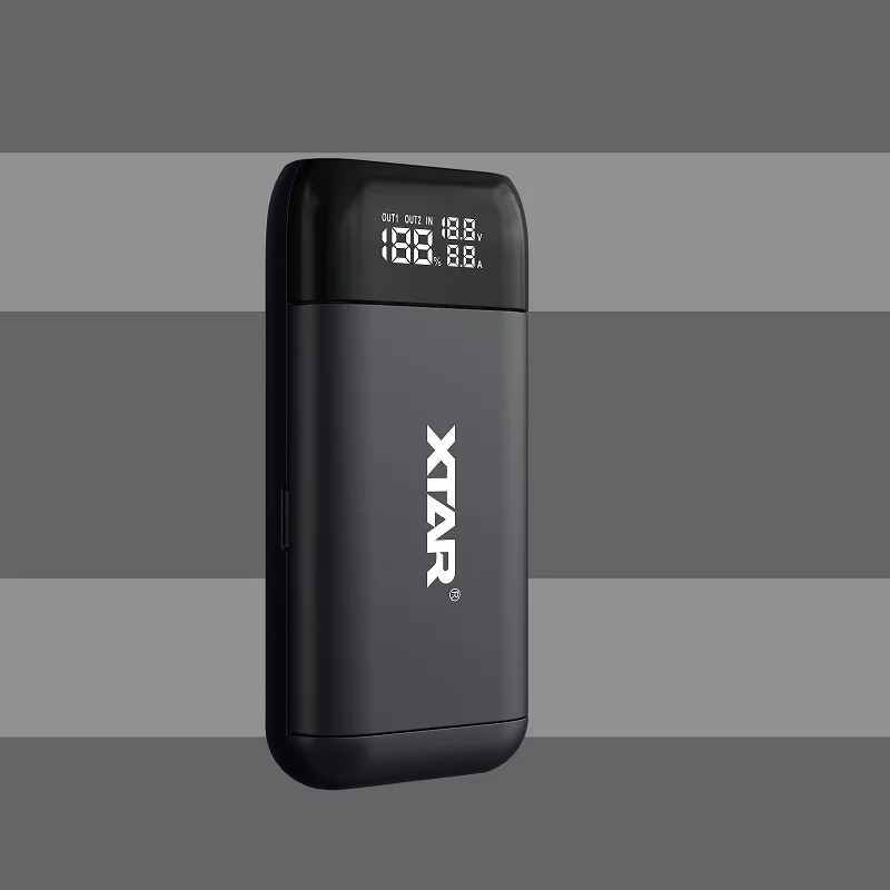 XTAR PB2S внешний аккумулятор зарядное устройство TypeC QC3.0 быстрое зарядное устройство 3,6 В 3,7 в литий-ионный аккумулятор PB2S внешний аккумулятор 20700 21700 18650 зарядное устройство - Цвет: PB2S-BLACK
