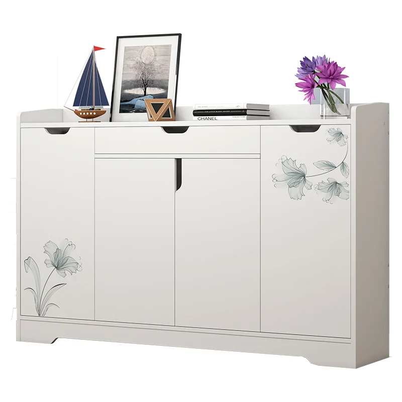 

Shoe cabinet storage multi-layer simple home shoe rack dormitory dust-proof assembly solid wood color shelf economical space