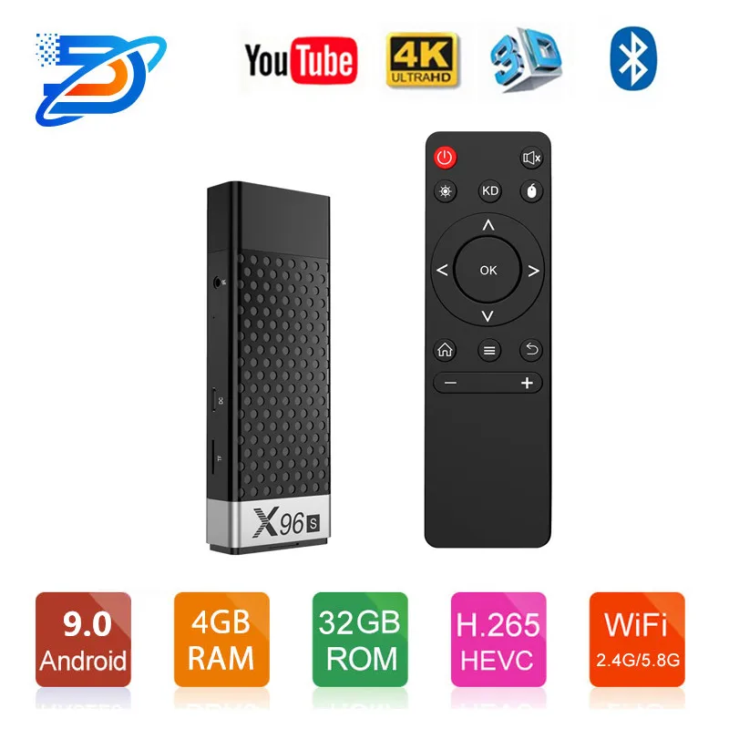 ТВ приставка X96s Android 9 0 4 ядерный процессор Amlogic S905Y2 Wi Fi + 32 ГБ Bluetooth|SmartTV-стики и