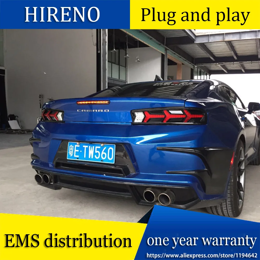 Автомобильный Стайлинг- лет для Chevrolet Camaro задние фонари светодиодный задний фонарь светодиодный DRL+ тормоз+ Парк+ сигнальная стоп-лампа