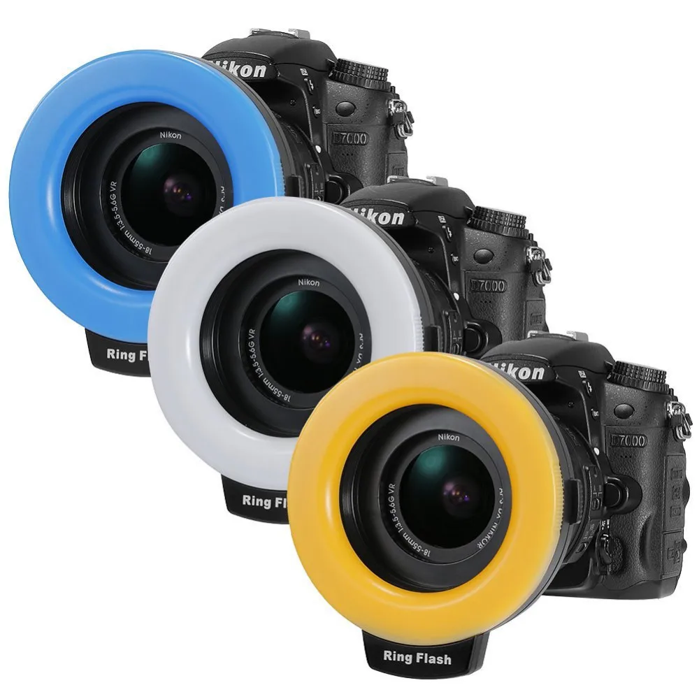 Camera Flash 48pcs Macro LED Ring Flash Bundle 8 Adapter Ring For Canon Nikon Pentax Olympus Panasonic DSLR