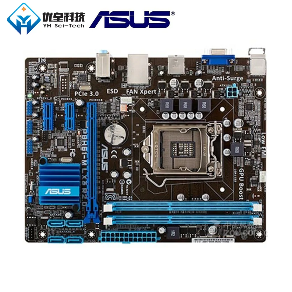 

Original Used Desktop Motherboard Intel H61 Asus P8H61-M LX3 R2.0 Socket LGA 1155 Core i7/i5/i3/Pentium/Celeron DDR3 16G uATX