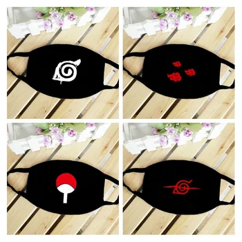 

New Anime Naruto Uchiha Itachi Akatsuki Cosplay Masks Kakashi Sharingan Konoha Symbol Child Adult Dust-Proof Cotton Mask Props