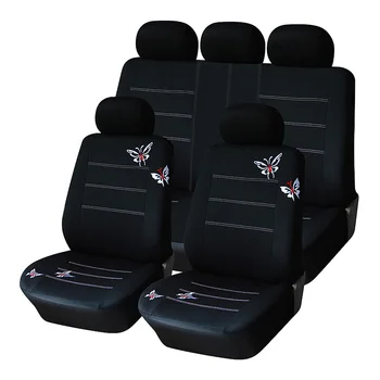 

Butterfly Car Seat Cover Set fit Most Cars Covers Seat Protector Beautifuly Embroidered Automobiles Seat Covers Black