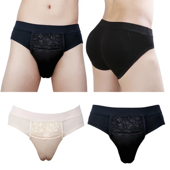 

Mens Hiding Gaff Panty Padded Butt Hip Enhancer Shaper Briefs Underwear