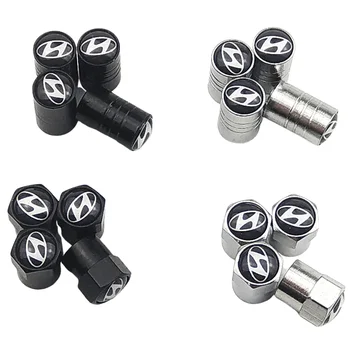 

4pcs 3D Metal Wheel Tire Valve Caps Case auto for Solaris ix35 i20 i30 i40 Elantra Tucson Elantra Creta Santa fe