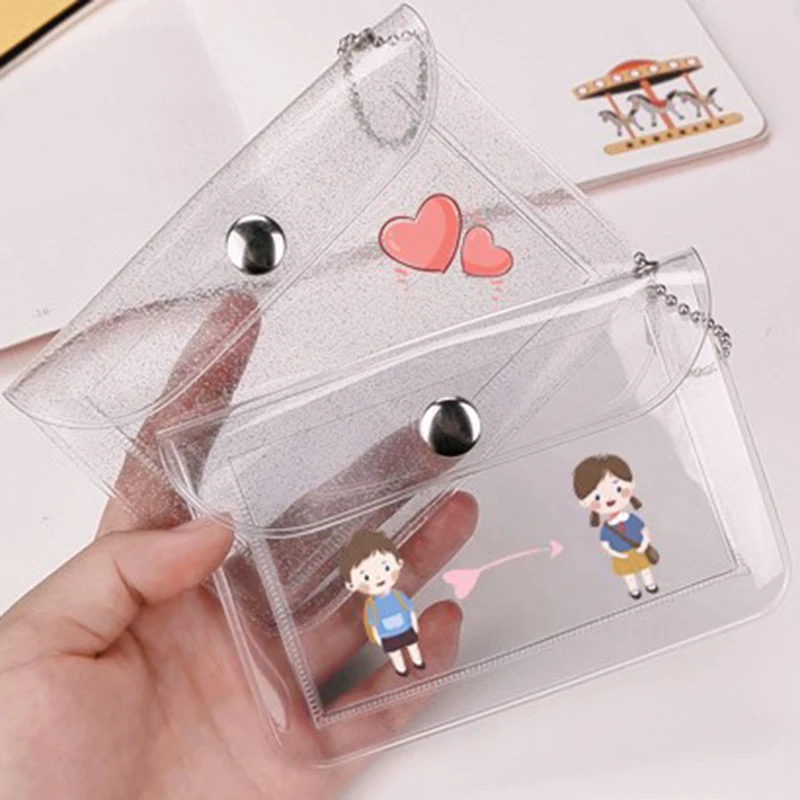

Fashion Cute Ins Modern Bling Shining Transparent Coin Card Wallet