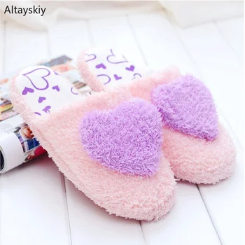 

Winter Slippers Women Warm Non-slip Plush Kawaii Home Shoe Womens Soft Flat with Floor Slipper Ladies Leisure Cute All-match New