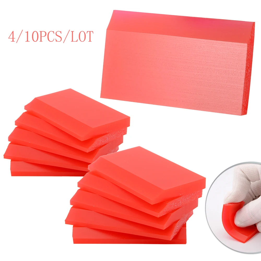 

FOSHIO 4/10PCS Vinyl Car Wrap Cleaning Rubber Squeegee Scraper Glass Window Tint Wiper Glue Sticker Remover Household Hand Tool