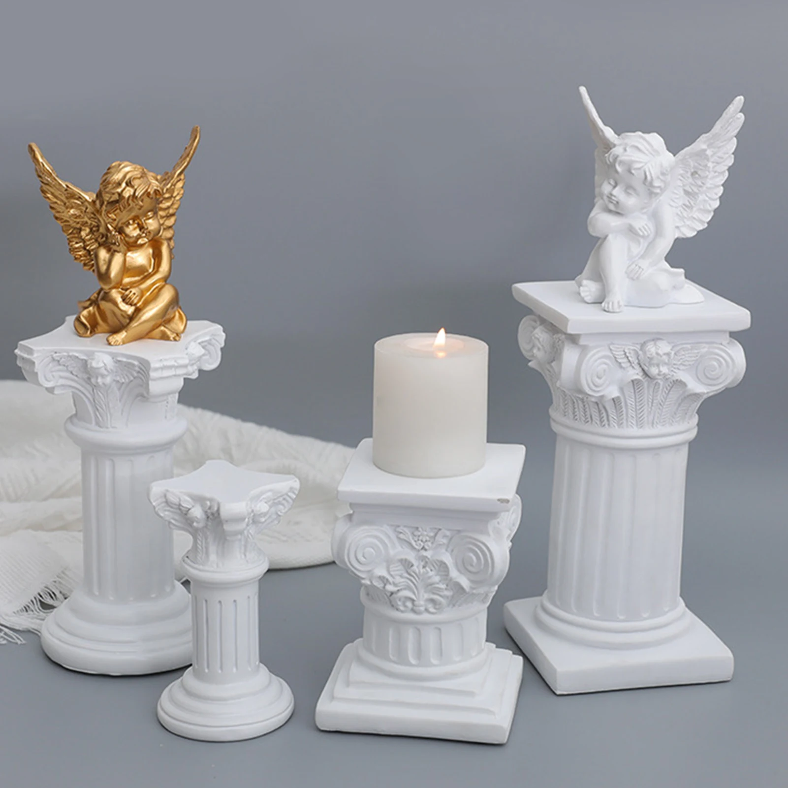 Nordic Roman Pillar Ornament Classical Architecture Resin Roman Column Statue Home Desktop Decor Shooting Photo Props miniature figurines resin ornaments resin crafts