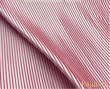 

pink Ruffled Pleated Silk Fabric Solid For Dress Clothes Materials