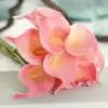 Multicolor Fake flower home decoration plastic fake garden 6 PC artificial calla lily wedding home decoration bouquet 8.5 - Цвет: Multicolor