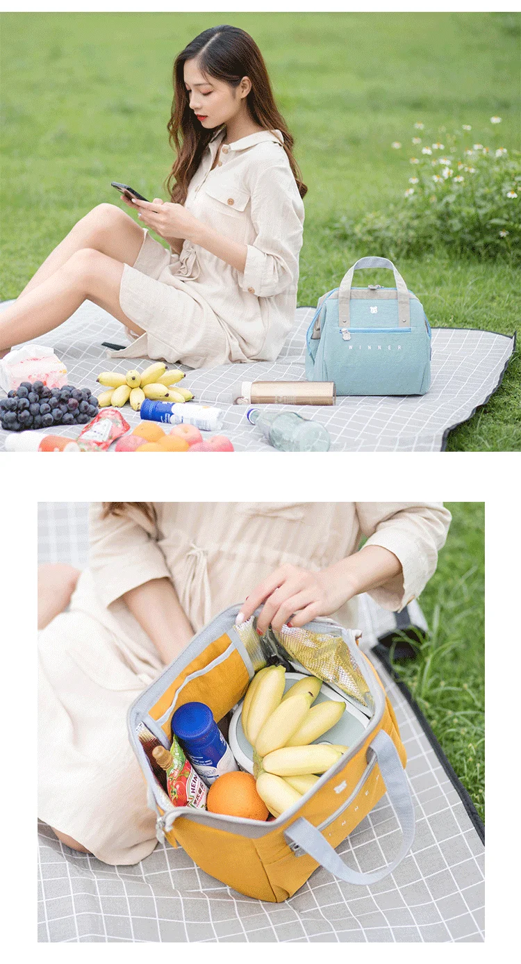 Portable Lunch Bag New Thermal Insulated Lunch Box Tote Cooler Bag Bento Pouch Lunch Container School Food Storage Bags Portable Lunch Bag New Thermal Insulated Lunch Box Tote Cooler Bag Bento Pouch Lunch Container School Food Storage Bags