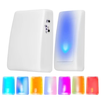 

Home Wireless Music Doorbell with 7 color lights flashing trong anti-interference ability 3 Working Modes For Elderly/Deaf Men