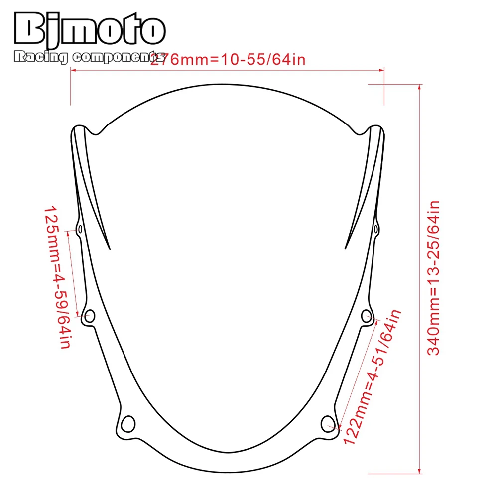 BJMOTO мотоцикл ветровое стекло GSXR 125 аксессуары для Suzuki GSXR125- ветровые дефлекторы