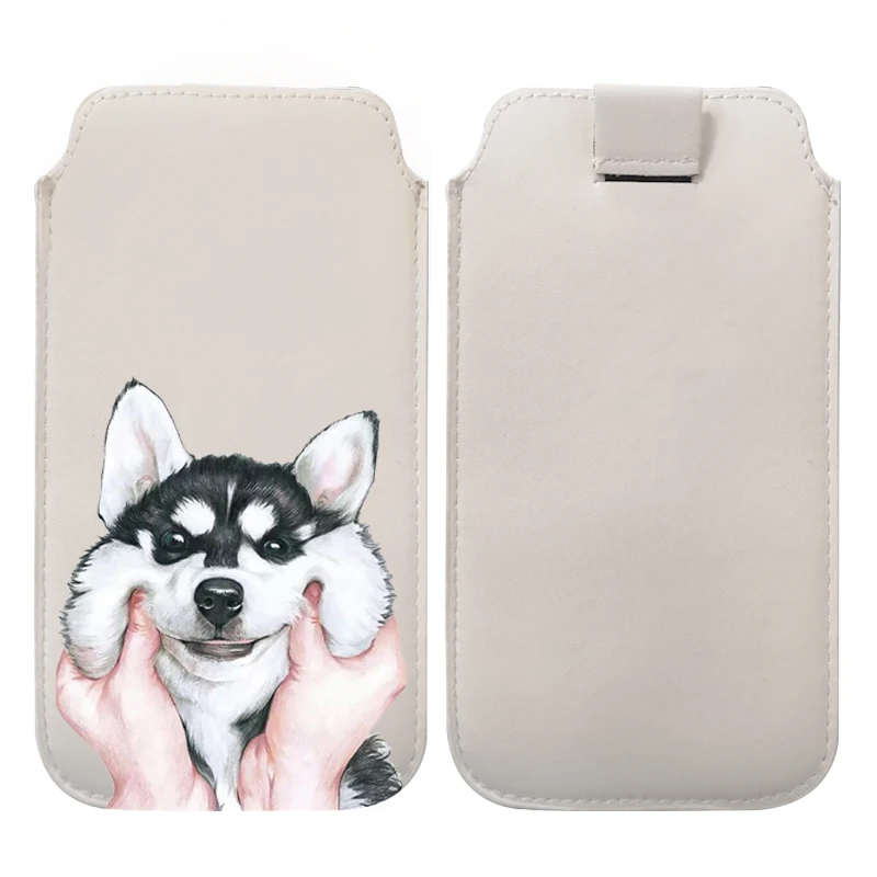 Leather Pouch with Rope Pull Cover - Versatile Phone Bag Case