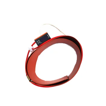 

230V 3000W 250*1840*1.5mm Silicone Heating Pad for Oil Barrel with digital thermostat on wire 2000mm lead wire with 2 pins plug