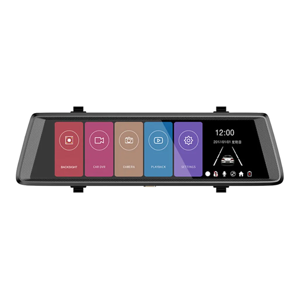 10'' HD Dual Lens Rear View Mirror Dvr Car registrar video recorder Dash Cam 24 Hours Camera Surveillance Recorder touch Screen