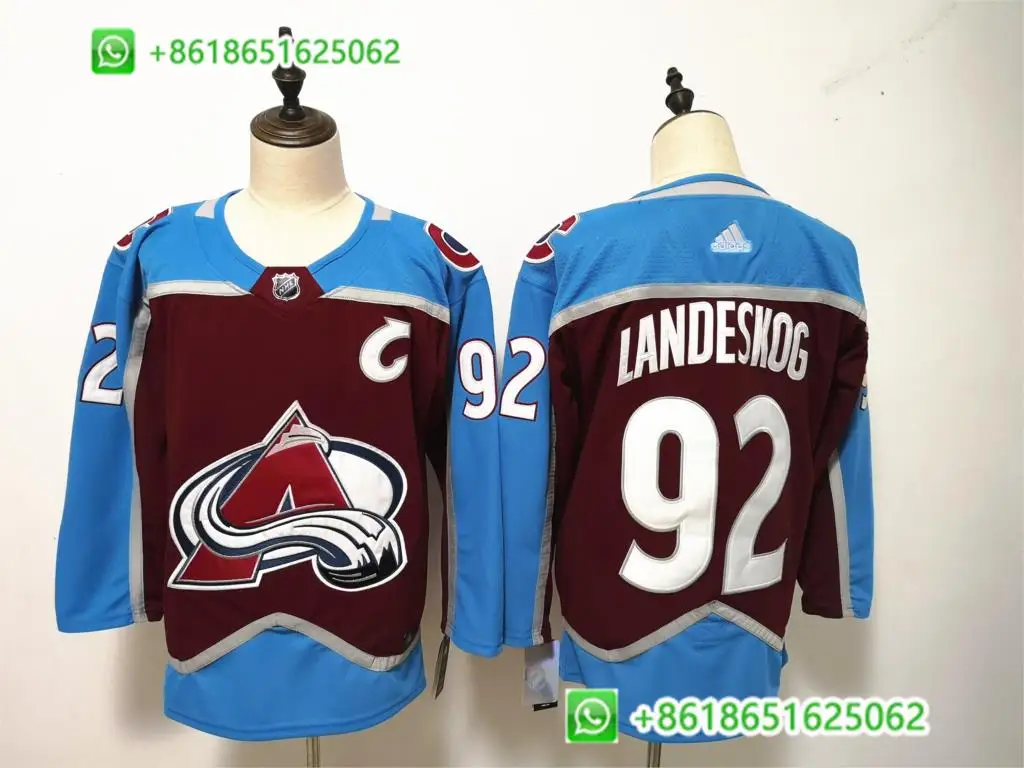 AS PICTURE Мужская Хоккейная Футболка Colorado Nathan MacKinnon Mikko Rantanen - Цвет: AS PICTURE