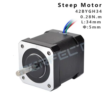 

42BYGH34 Nema17 0.28N Stepper Motor 42 motor Nema 17 motor 42BYGH 1.7A motor 4-lead for 3D printer 34mm