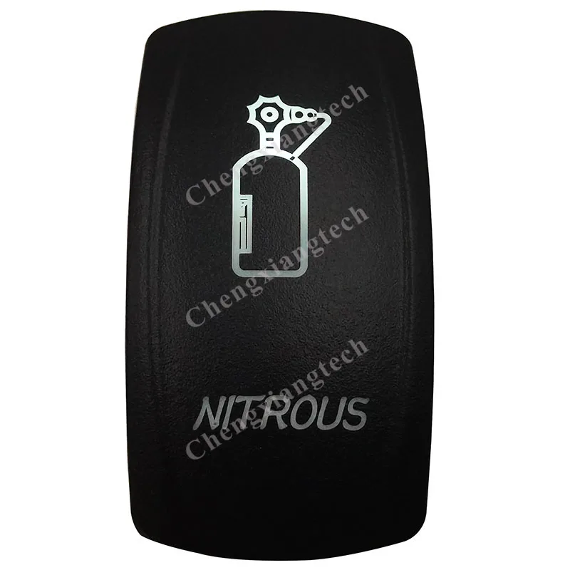 12v White Led Nitrous Rocker Switch 3 Pin Spst On Off Car Boat Rocker Toggle Switch For Carling