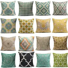 

Vintage Flower Geometry Printing Throw Pillow Case Cushion Cover Home Decor