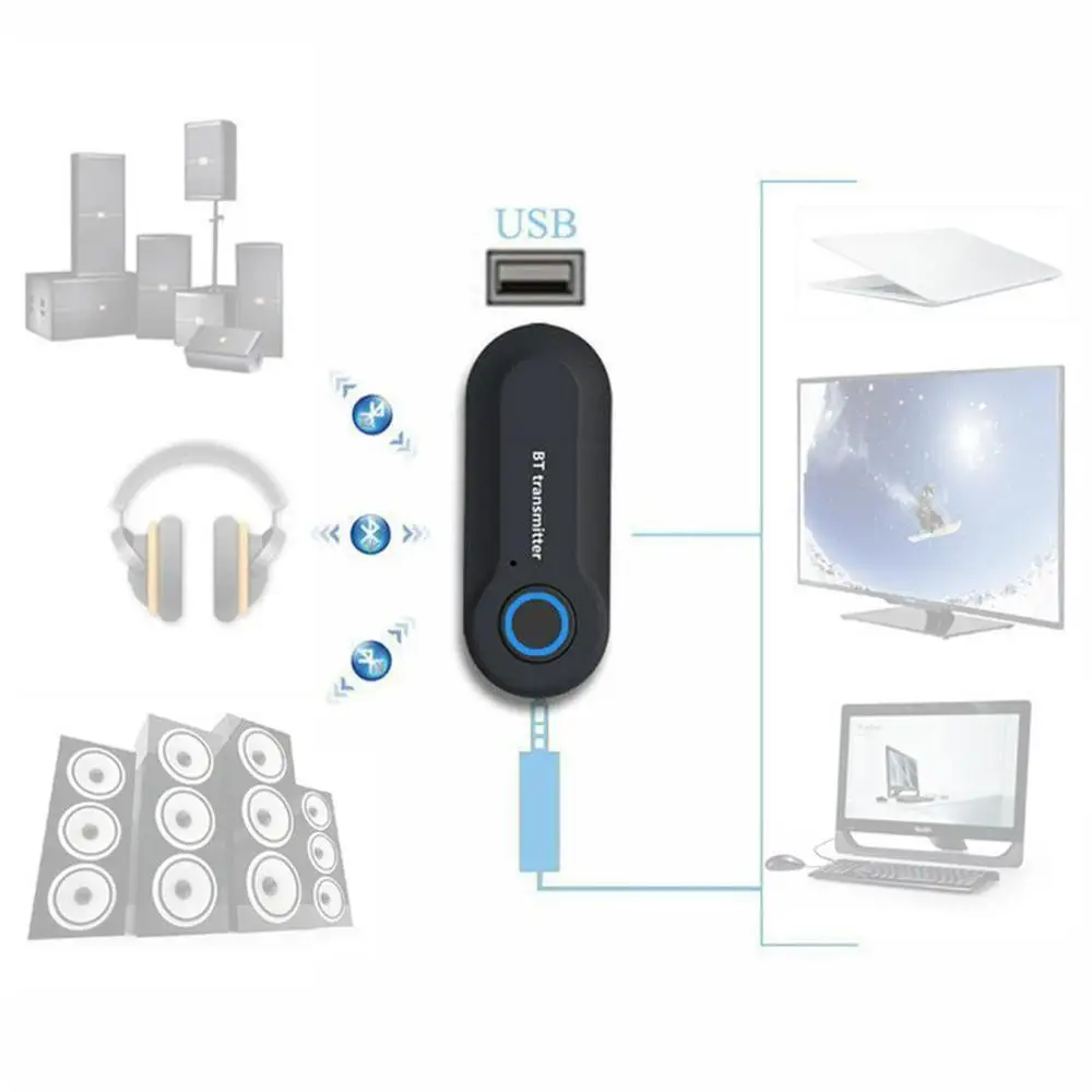 Лучший Bluetooth 4,0 аудио приемник передатчик мини стерео Bluetooth AUX RCA USB 3,5 мм разъем для ПК автомобильный комплект беспроводной адаптер