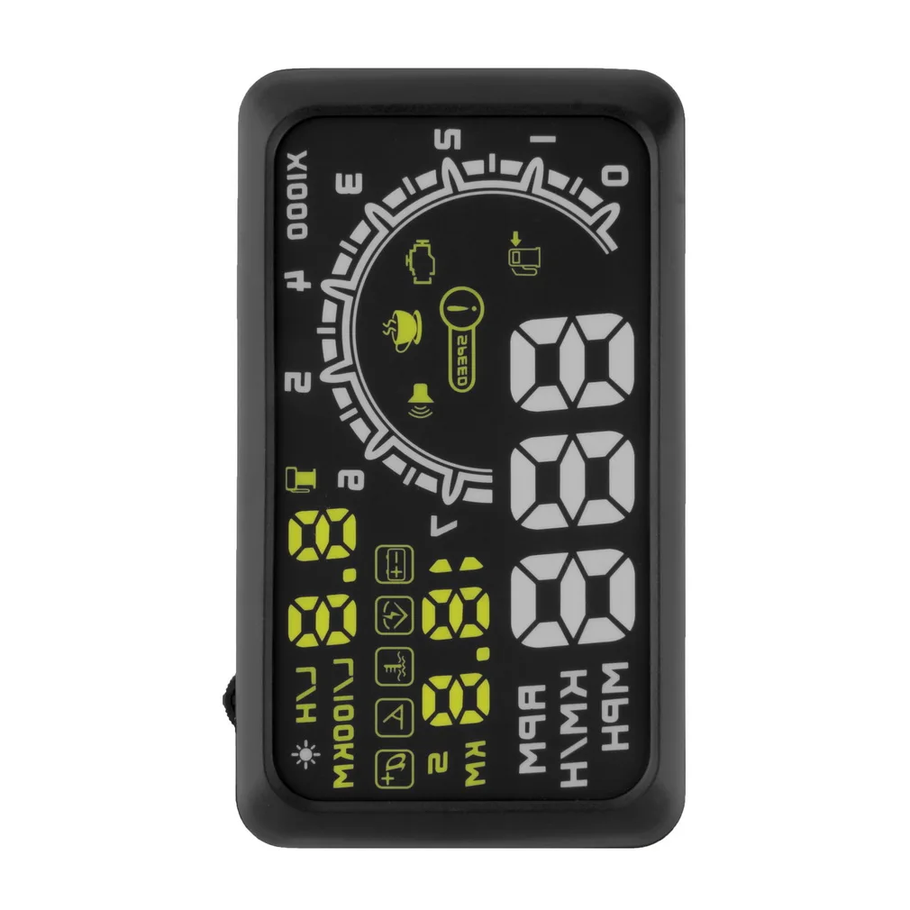 

W2 LED Car HUD Head Up Display For OBD2 Interface Plug/Play Speed Warn System