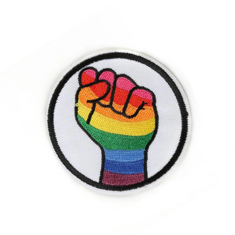 Rainbow Embroidery Patches Iron on Gay Pride Bisexual Applique LGBT Badges DIY 