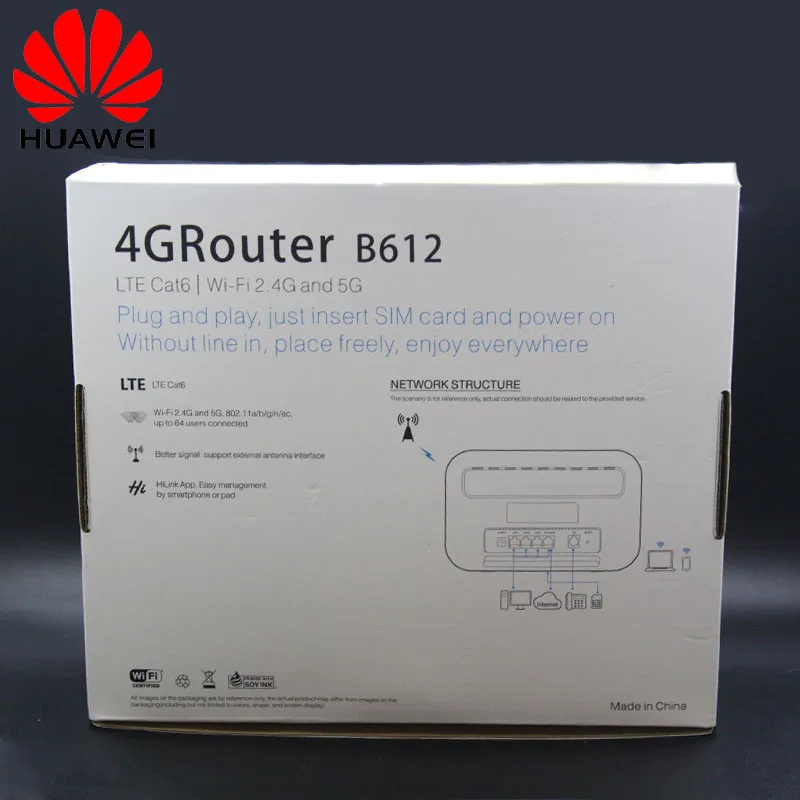Разблокированный huawei B612 B612s-51d маршрутизатор 4 аппарат не привязан к оператору сотовой связи Cat6 300Mbs CPE маршрутизатор PK b310-518 mf279 маршрутизатор+ 2 шт. антенны 4G