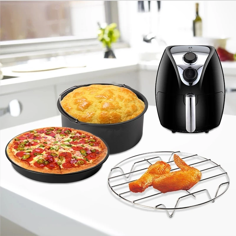 Air Fryer Accessories 7 Inch for Gowise Phillips Cozyna and Secura, Set of 8, Fit all Airfryer electric fryer 5.3QT to 5.8QT 6