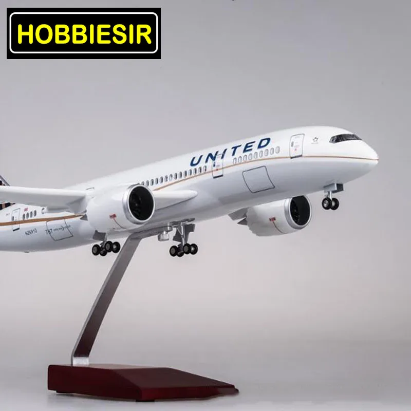 1/130 масштаб 43 см самолет Boeing B787 самолет Американский Соединенные Модель самолетов W пьедестал зажженное колесо литая под давлением пластиковая игрушка самолет