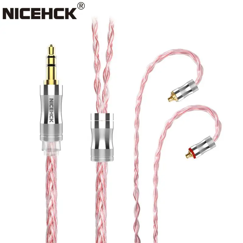 NICEHCK C8s-2 8 Core Silver Plated Copper Cable 3.5mm/2.5mm/4.4mm MMCX/NX7/QDC/0.78 2Pin Headset Audio for KXXS Kanas MK3 | Электроника