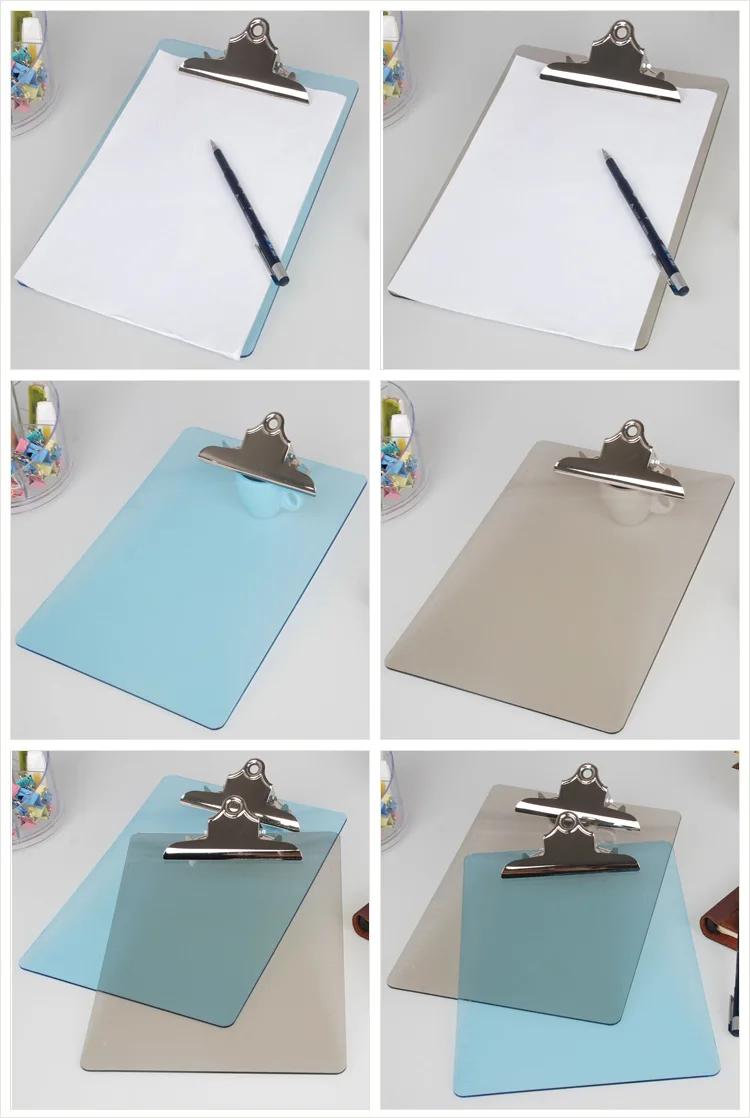 Special Offer Color Transparent A4 Plastic Tablet Clip Menu Pad Writing Board Clip Pad Write ban jia zi Storage Office Use