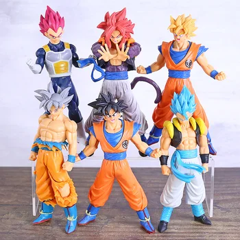 

Dragon Ball SUPER Super Saiyan Broly Vegeta Gogeta Son Goku Ultra Instinct Gokou Black PVC Figure Toys 6pcs/set