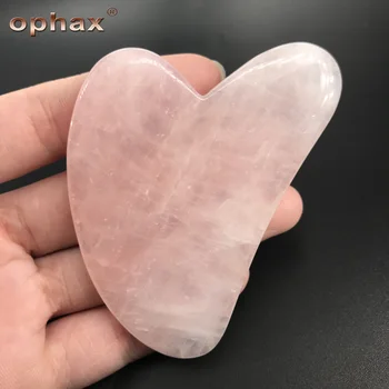 

Jade Gouache Scraper Board Rose Quartz Gua Sha Scraper Natural Gouache Stone Tools Neck Body Face Spa Acupuncture Therapy