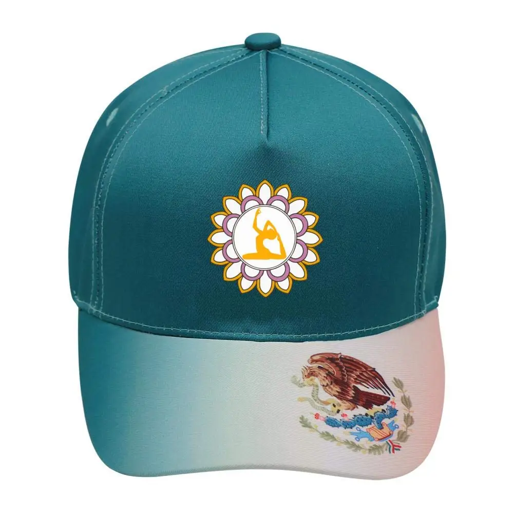 Унисекс Йога бейсболки хлопчатобумажная ткань регулируемые мексиканские элементы уличные шляпы зеленый