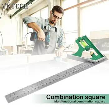 

45 / 90 Degree Combination Square Angle Ruler Protractor Gauge Marking Measuring Tools Woodworking Carpenter Tools