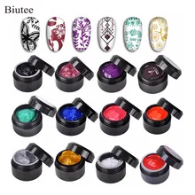 Biutee 12 цветов 8 мл стемпинг ногтей покрытие гель упаковка УФ светодиодный Гель-лак для ногтей штамповка пластины Светодиодный УФ-гель Farbe температура