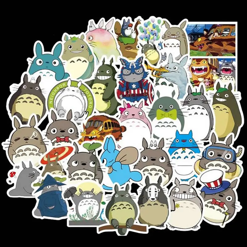 50 шт./упак. Kawaii Totoro мультфильм водонепроницаемые наклейки Детский чемодан гитара