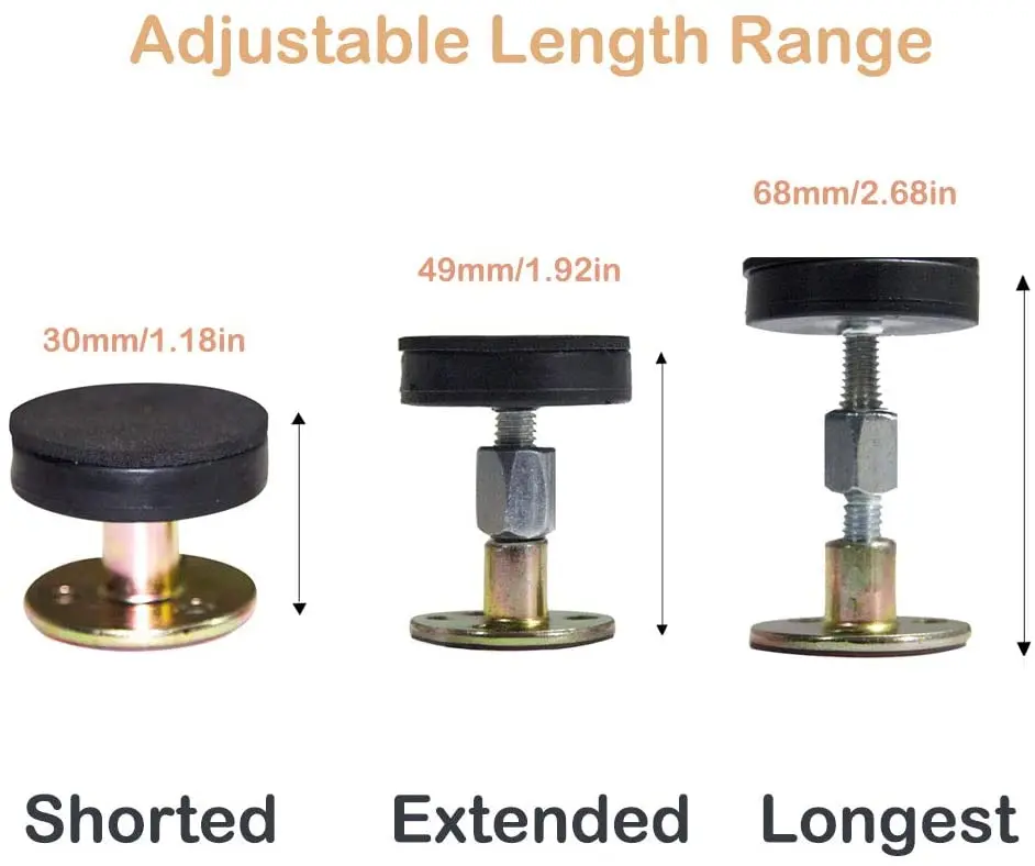2pcs 침대 프레임 조정 가능한 스레드 헤드 보드 스토퍼 침대 옆 헤드 보드는 캐비닛 소파 용 흔들림 방지 해결사의 풀림을 방지합니다.