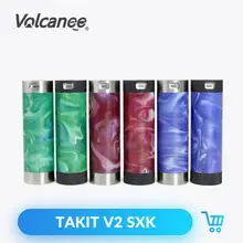 Volcanee SXK TAKIT Mini V2 механический мод 24 мм Диаметр 316SS полимерный материал подходит 18350 18650 Аккумуляторный механический мод для Vape Tank