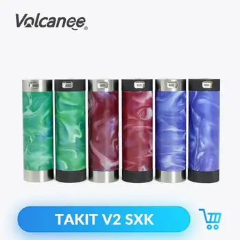

Volcanee SXK TAKIT Mini V2 Mech Mod 24mm Diameter 316SS Resin Material Fit 18350 18650 Battery Mechanical Mod for Vape Tank